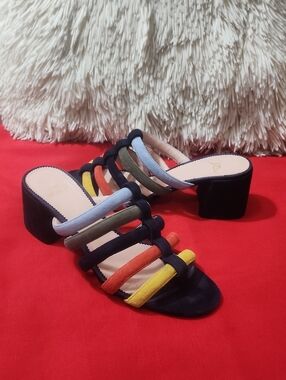 J.crew Strappy Penny slide sandals in multicolored suede